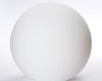Verre de rechange comme abat-jour (Ø 200 mm), diamètre du trou 90 mm, boule de verre, opale, blanc mat