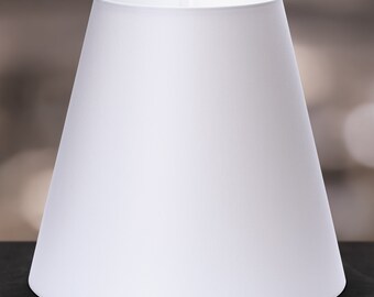 Stoff Lampenschirm Aufnahme E27  20cm 25cm 30cm Textilschirm Tischlampe Stehlampe konisch weiß braun grau Hängeleuchte