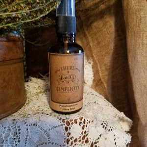 essential oil linen pillow mist, pillow spray, restful sleep room spray