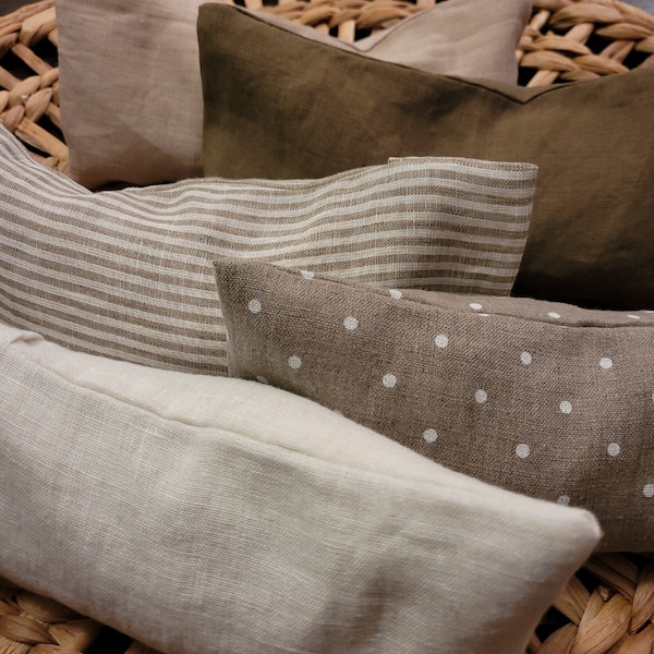 organic linen eye pillow, heating pad, cold pack, yoga pillow