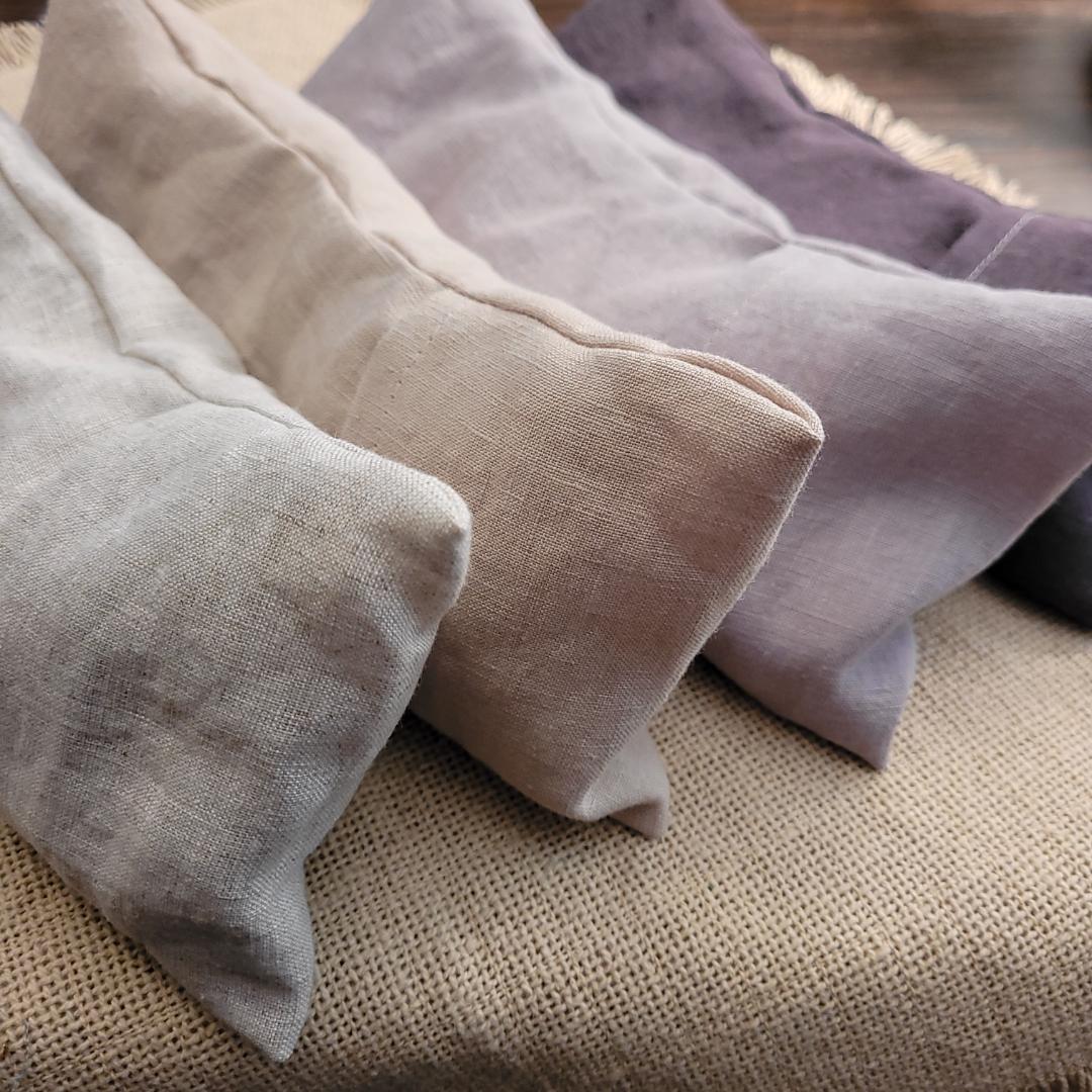 linen flax eye pillow, yoga pillow, neck wrap, microwave heating pad, hot cold therapy