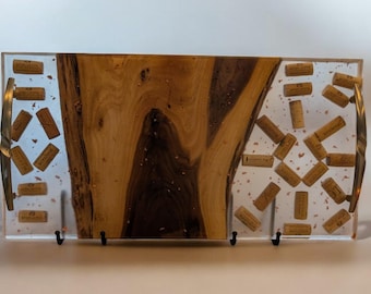 Charcuterie Board, Wine Cork in Epoxy