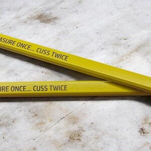Carpenter Pencil Pack - Messen Sie einmal, Cuss zweimal, Erwachsenen Humor, Knebel Geschenk Bild 7