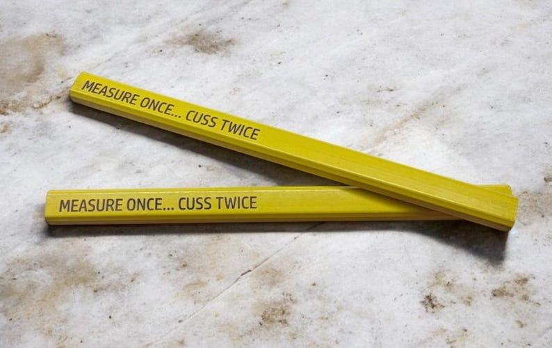 Carpenter Pencil Pack - Messen Sie einmal, Cuss zweimal, Erwachsenen Humor, Knebel Geschenk Bild 7