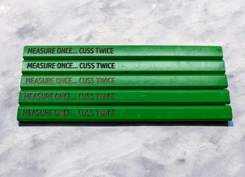Carpenter Pencil Pack - Messen Sie einmal, Cuss zweimal, Erwachsenen Humor, Knebel Geschenk Bild 6