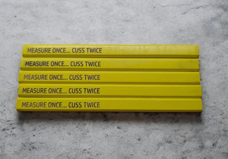 Carpenter Pencil Pack - Messen Sie einmal, Cuss zweimal, Erwachsenen Humor, Knebel Geschenk Bild 8