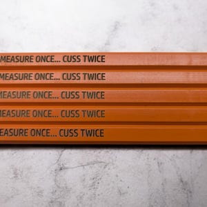 Carpenter Pencil Pack - Messen Sie einmal, Cuss zweimal, Erwachsenen Humor, Knebel Geschenk Bild 3