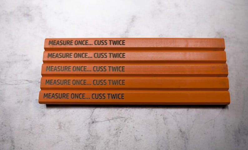 Carpenter Pencil Pack - Messen Sie einmal, Cuss zweimal, Erwachsenen Humor, Knebel Geschenk Bild 3