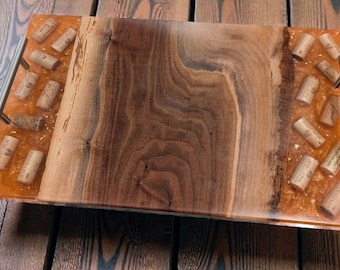 Charcuterie Board, Wine Cork in Epoxy