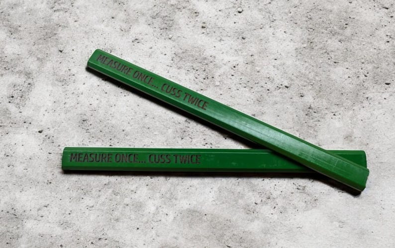 Carpenter Pencil Pack - Messen Sie einmal, Cuss zweimal, Erwachsenen Humor, Knebel Geschenk Bild 4