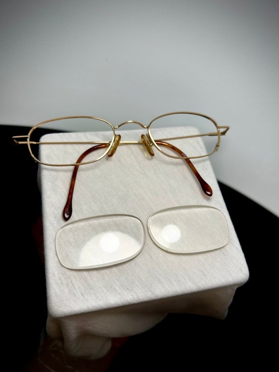 Vintage gold-plated eyeglasses frame Davidoff 199… - image 1