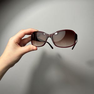 Vintage women’s sunglasses Calvin Klein red  sunglasses black gloss ecetate. Emblem silver color, good UV protectoin sunglasses. Medium size