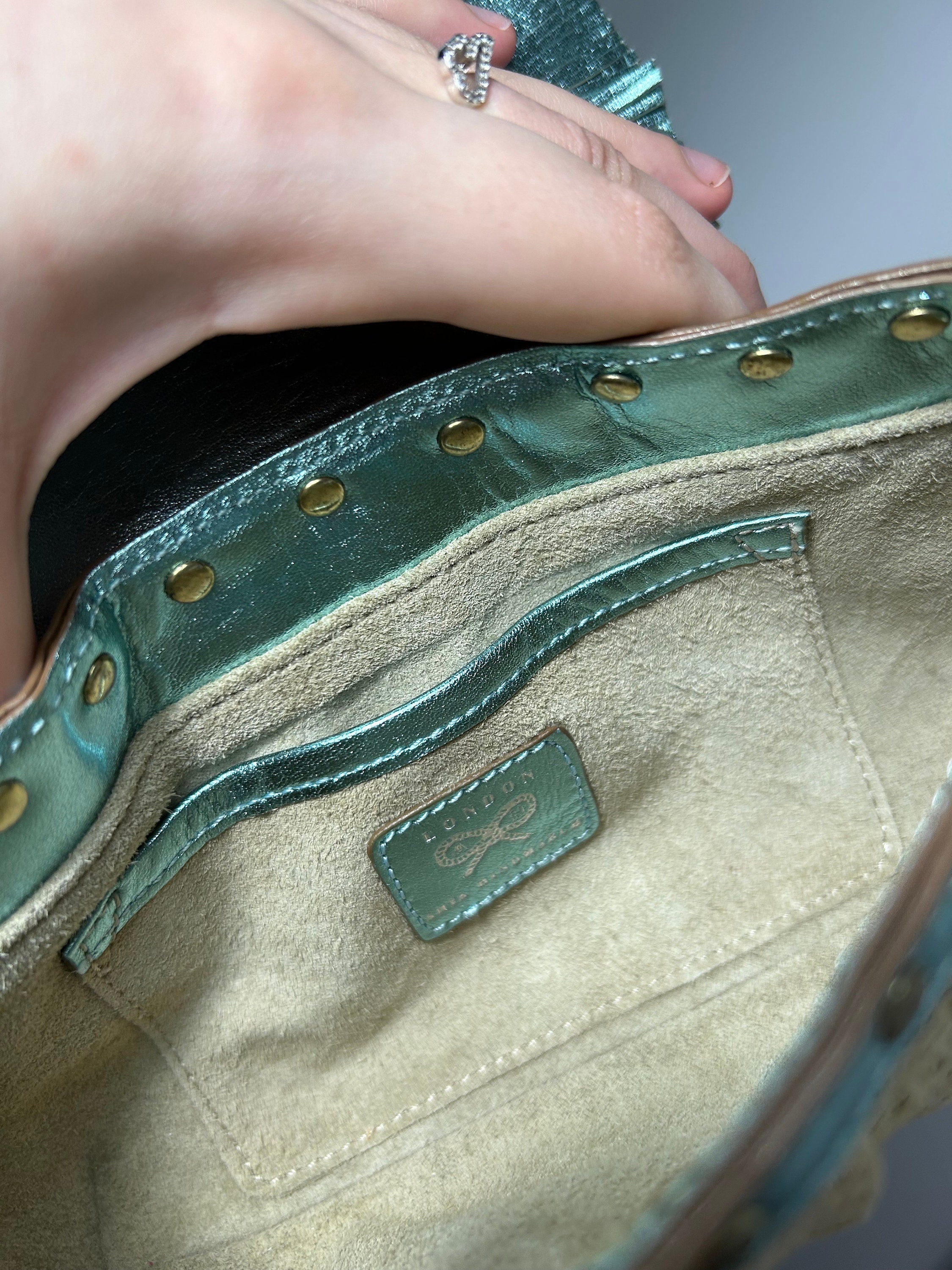 Pochette à Main Anya Hindmarch En Daim - Occasion, Style Clutch