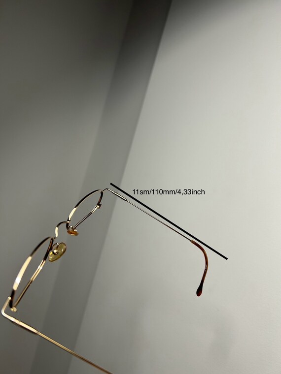 Vintage gold-plated eyeglasses frame Davidoff 199… - image 10