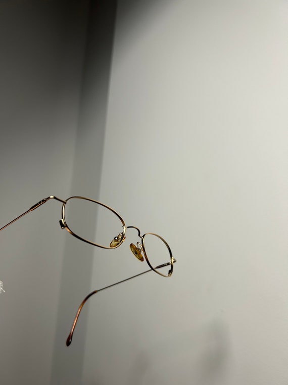 Vintage gold-plated eyeglasses frame Davidoff 199… - image 2