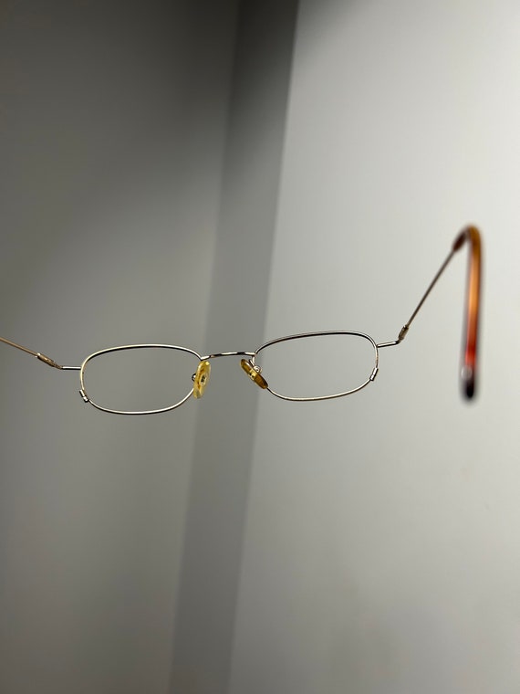 Vintage gold-plated eyeglasses frame Davidoff 199… - image 3