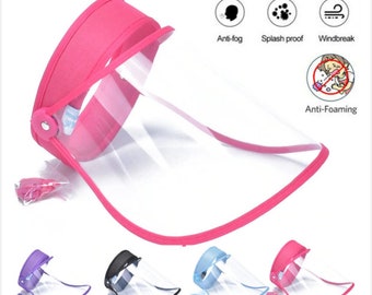 Adjustable Face Shield with Headband Clear Visor.(Pink) 2 PCS Shield's