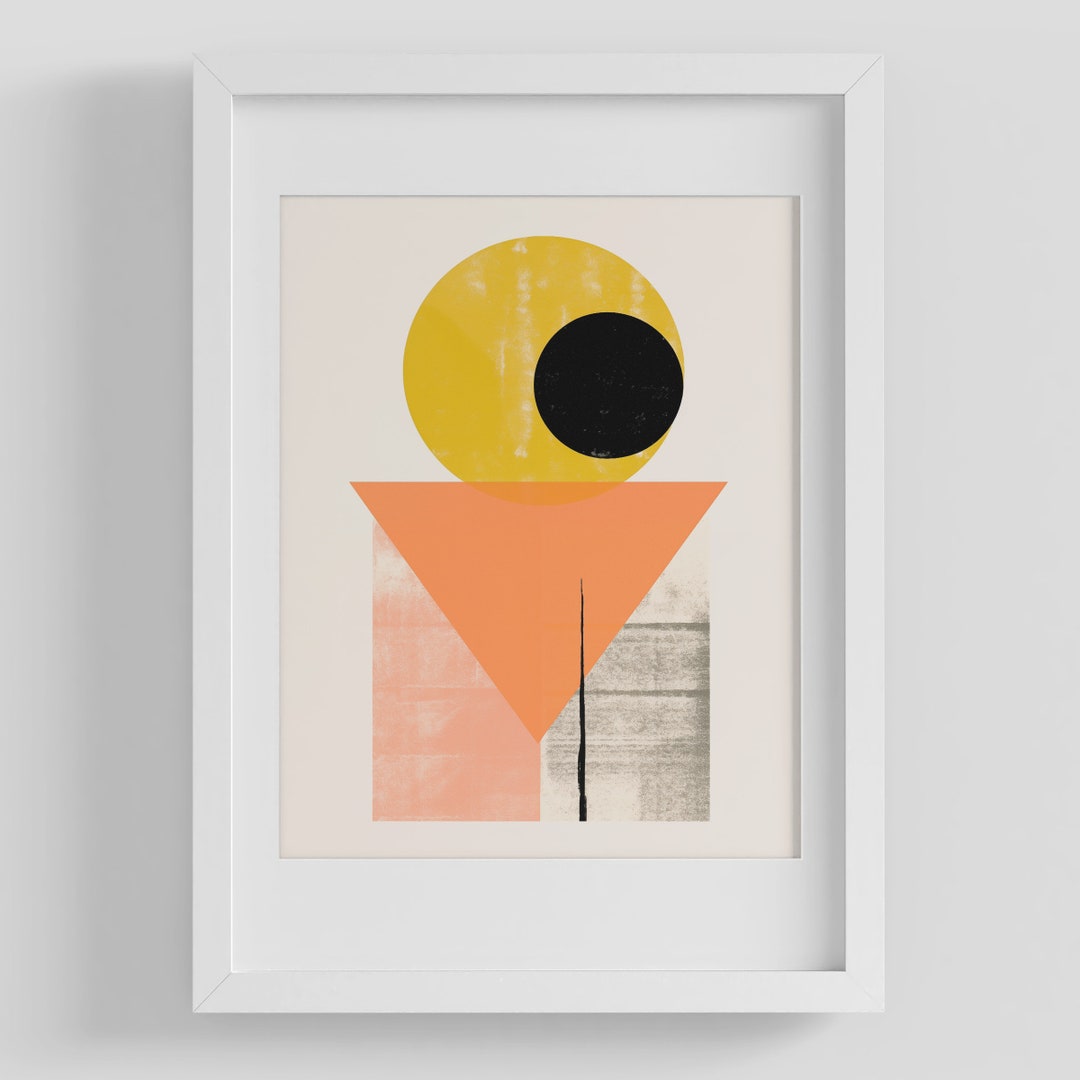 Hygge Printable Fun Quirky Wall Decor MCM Art Download in Muted Colors