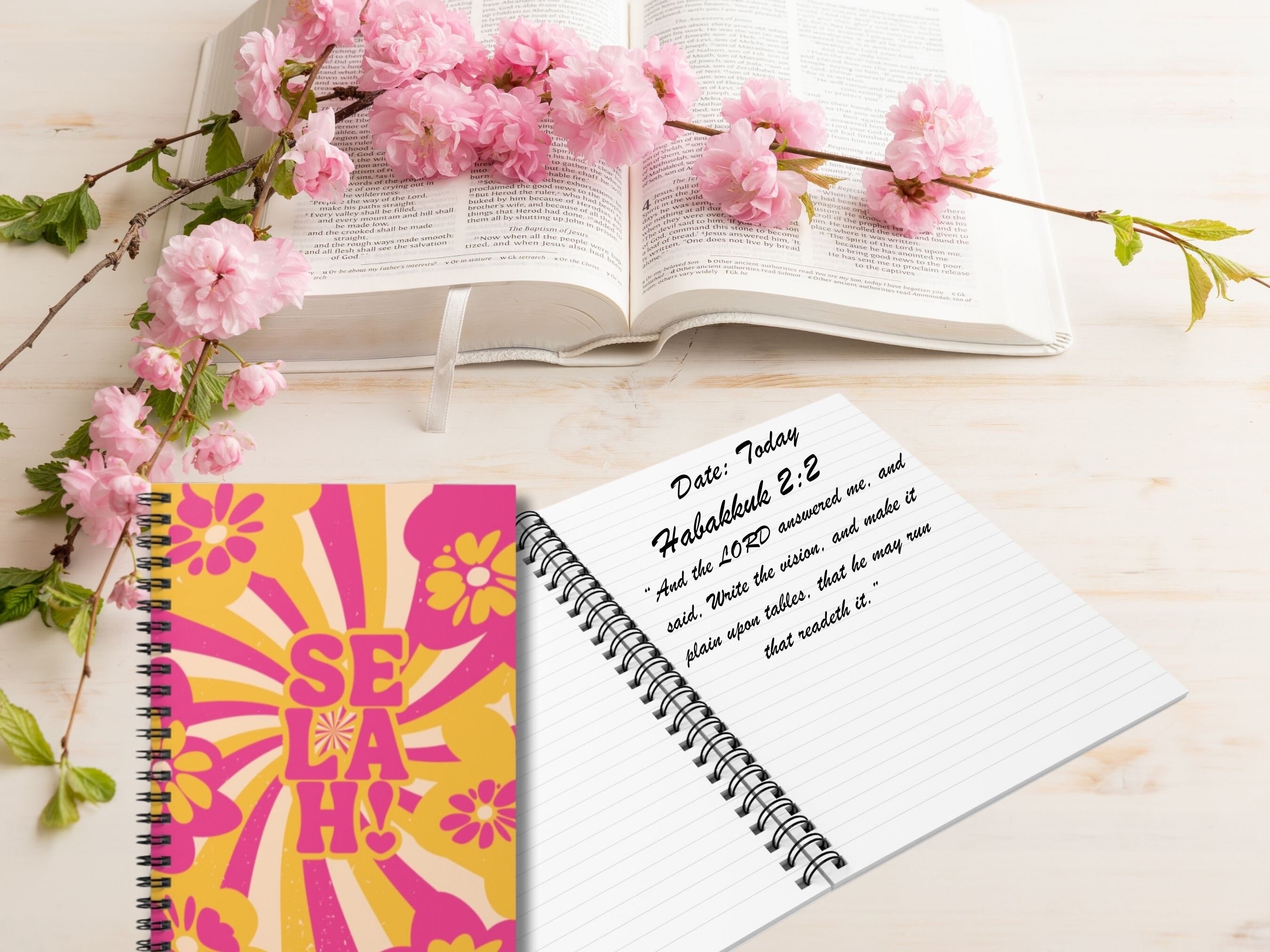 Retro Spiral Notebook Bible Study Notebook Selah Gifts for Christians ...