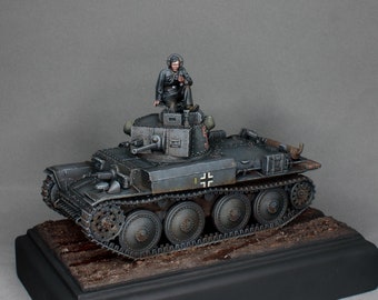 Panzerkampfwagen 38(t) 1/35 Tamiya Scale model diorama pro built and painted on demand.