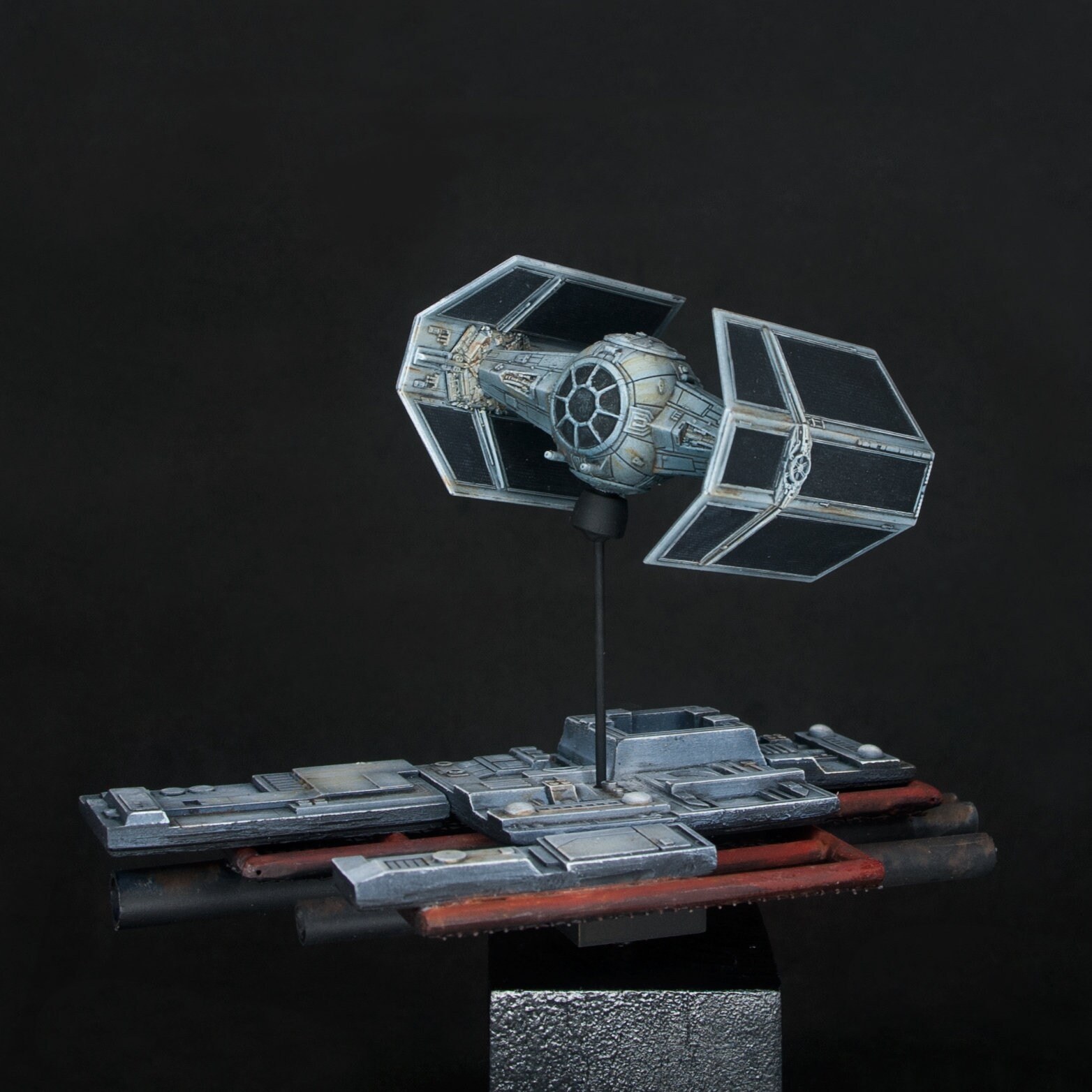 1/144 Scale Star Wars TIE Advanced X1 - Built and Hand Painted