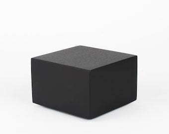 Matowa czarna podstawa z płyty MDF do miniatur – Stojak kwadratowy – Rozmiar 5x5 cm – Wysokość 3 cm