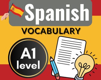 Afdrukbaar Spaans A1 woordenschat voor beginners Spaans - zelfstudiehulpmiddel voor thuisonderwijs