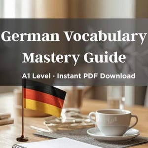 Printable German A1 Vocabulary Workbook | Beginner Language Study Guide PDF | Instant Download