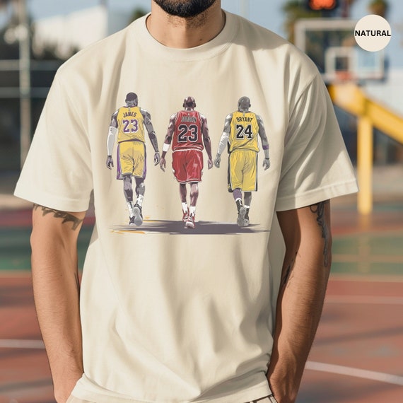 Camiseta Michael Jordan Kobe Bryant Lebron James Camiseta de cabra de baloncesto Camiseta de iconos de baloncesto Camiseta de cabra Michael Jordan Lebron Kobe Jordan Etsy Espana