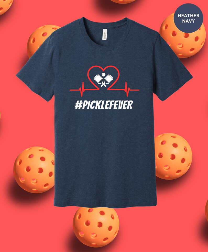 Pickleball Lover Tshirt, Pickleball Fever Heartbeat Shirt, Pickleball