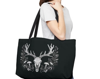 Deer Mushroom Botanicals Weekender Tote Bag