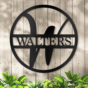 Personalized Metal Last Name Sign, Custom Wedding Gift