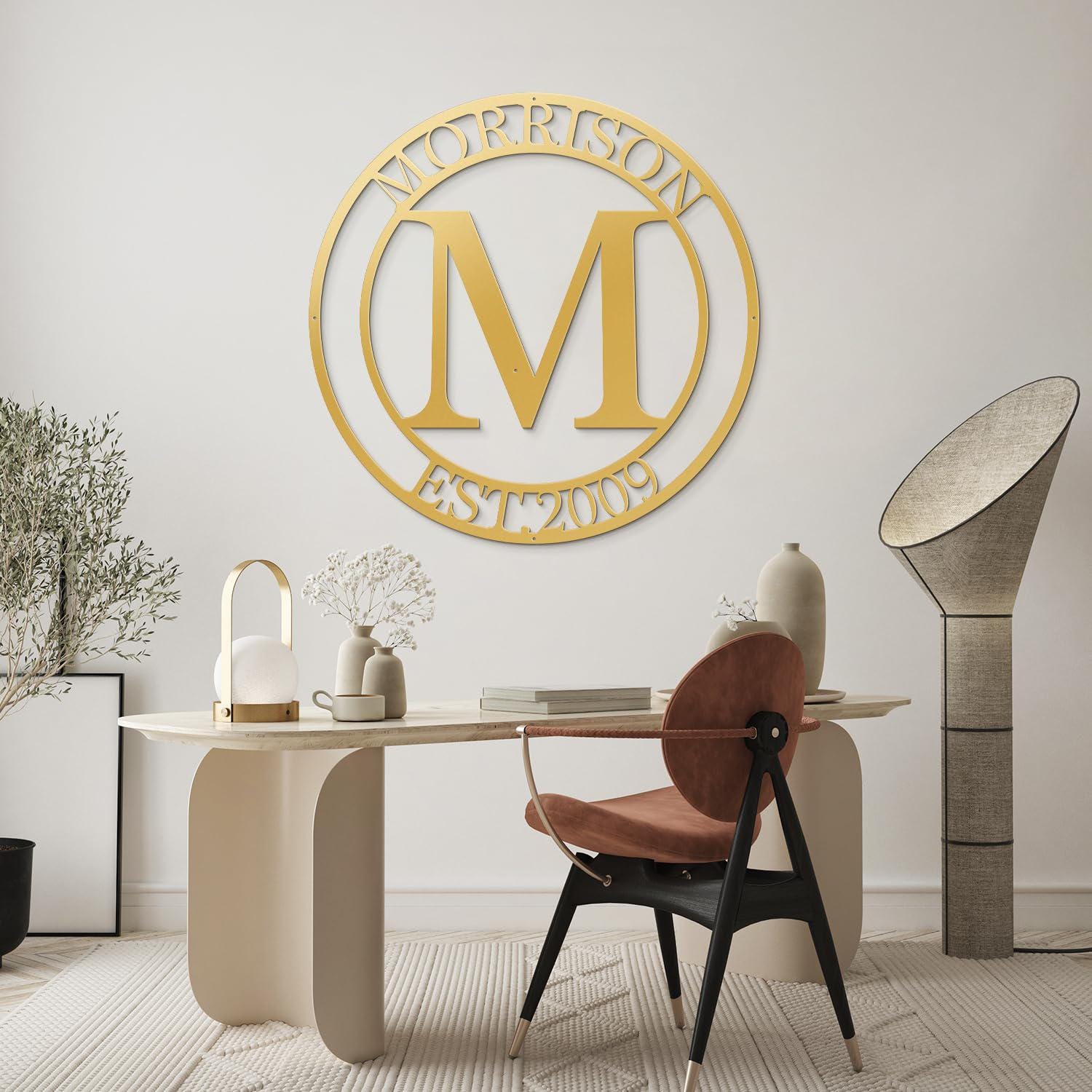 Personalized Metal Name Sign: Monogram Wall Decor, Family Name - Etsy