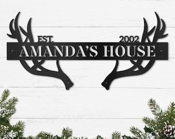 Personalized Family Name Metal Sign, Wedding Anniversary Gift
