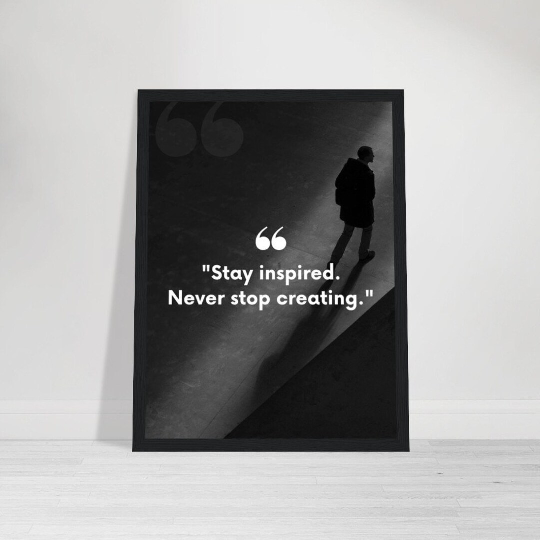 Wall Art Framed Motivational Quotes Etsy