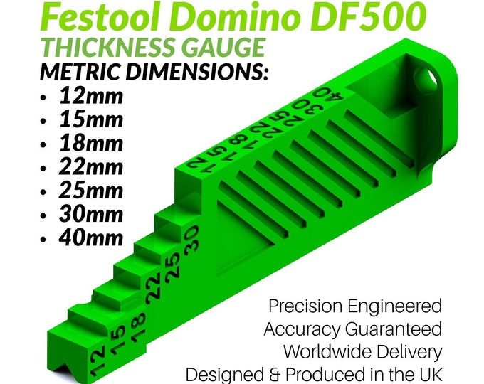 Festool Domino DF500 Metric Fence Height Thickness Gauge 12mm, 15mm
