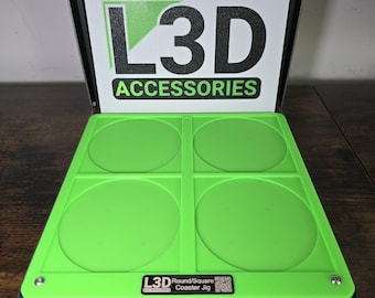 xTool F1/F2 Ultra Coaster Jig STL File | Round & Square (Digital Download)