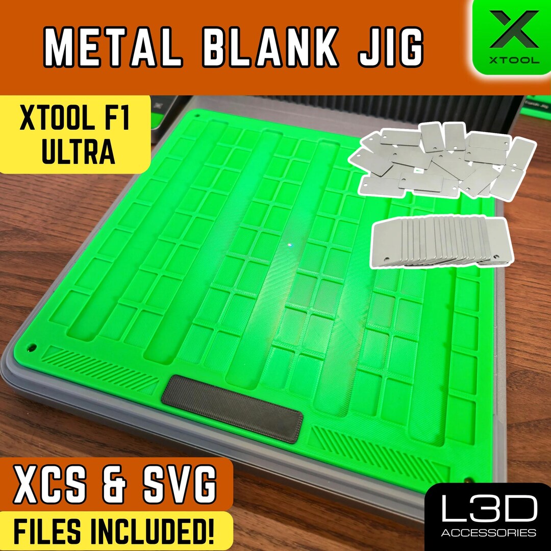 Xtool F1/F2 Ultra Metal Tag Jig: 40x20mm Stainless Steel Blanks - Etsy