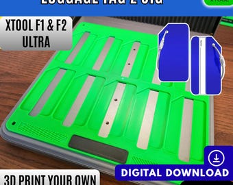 xTool F1/F2 Ultra Luggage Tag Jig STL File (Digital Download)