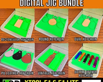xTool F1 Keychain Jig Bundle: 6 STL Files (Digital Download)