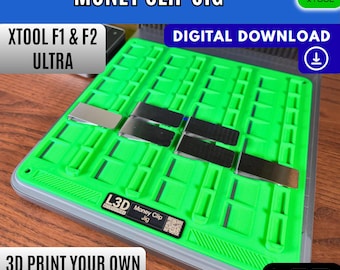 xTool F1/F2 Money Clip Jig STL File: Laser Engraver (Digital Download)