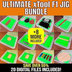 xTool F1 Jig Bundle: 20 STL Files for Laser Engraving (Digital Download)