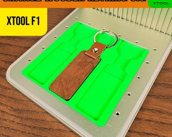 xTool F1 Jig for Vintage Wooden Keychain Engraving (11cm x 2.8cm x 6.5cm)