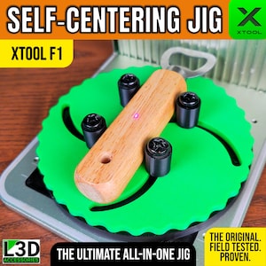 Self-Centering Jig | The Original xTool F1 Alignment Fixture for Precision Engraving