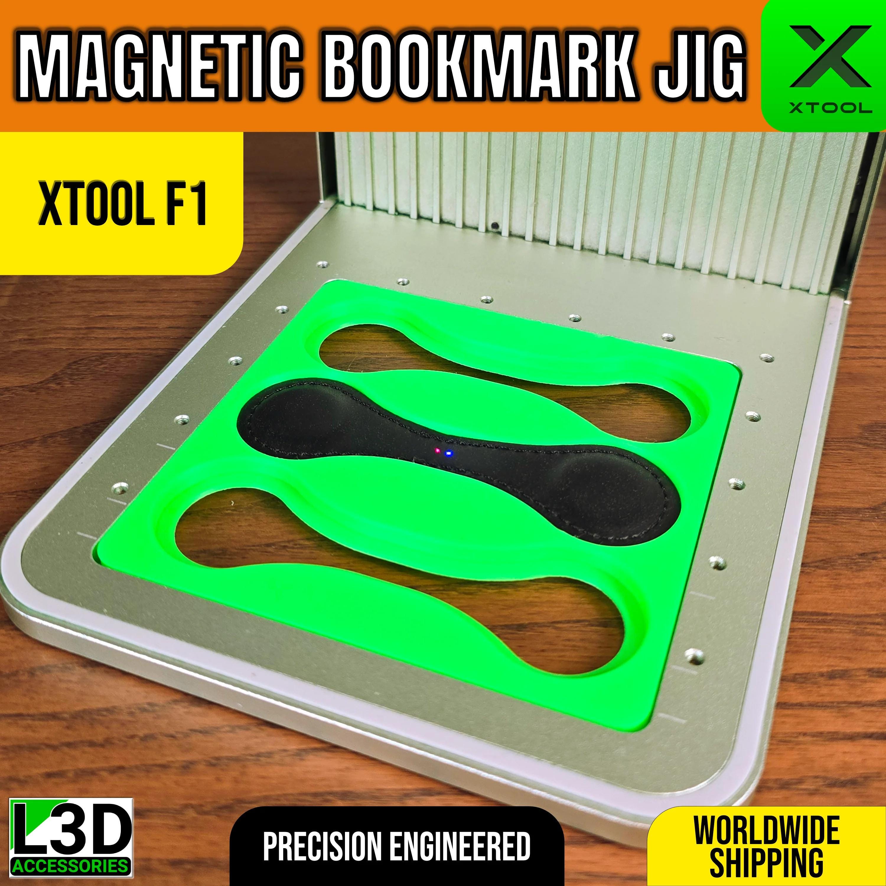 Magnetic Leather Bookmark Jig xTool F1 & F1 Lite Engraving Holder