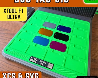 xTool F1/F2 Ultra Dog Tag Jig: Multi-Tag Engraving Holder
