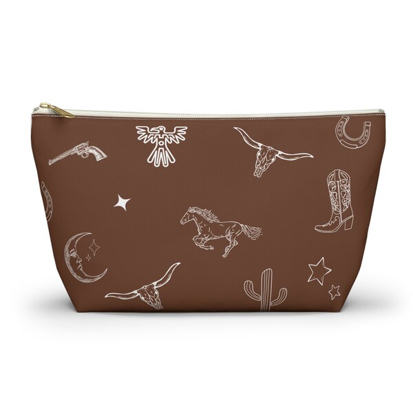 Western Makeup Bag / Cowboy Accessory Bag / Cowboy Makeup Pouch / Western Cosmetic Bag / Western Aesthetic / Cowgirl Bag / Cowgirl Style Bag