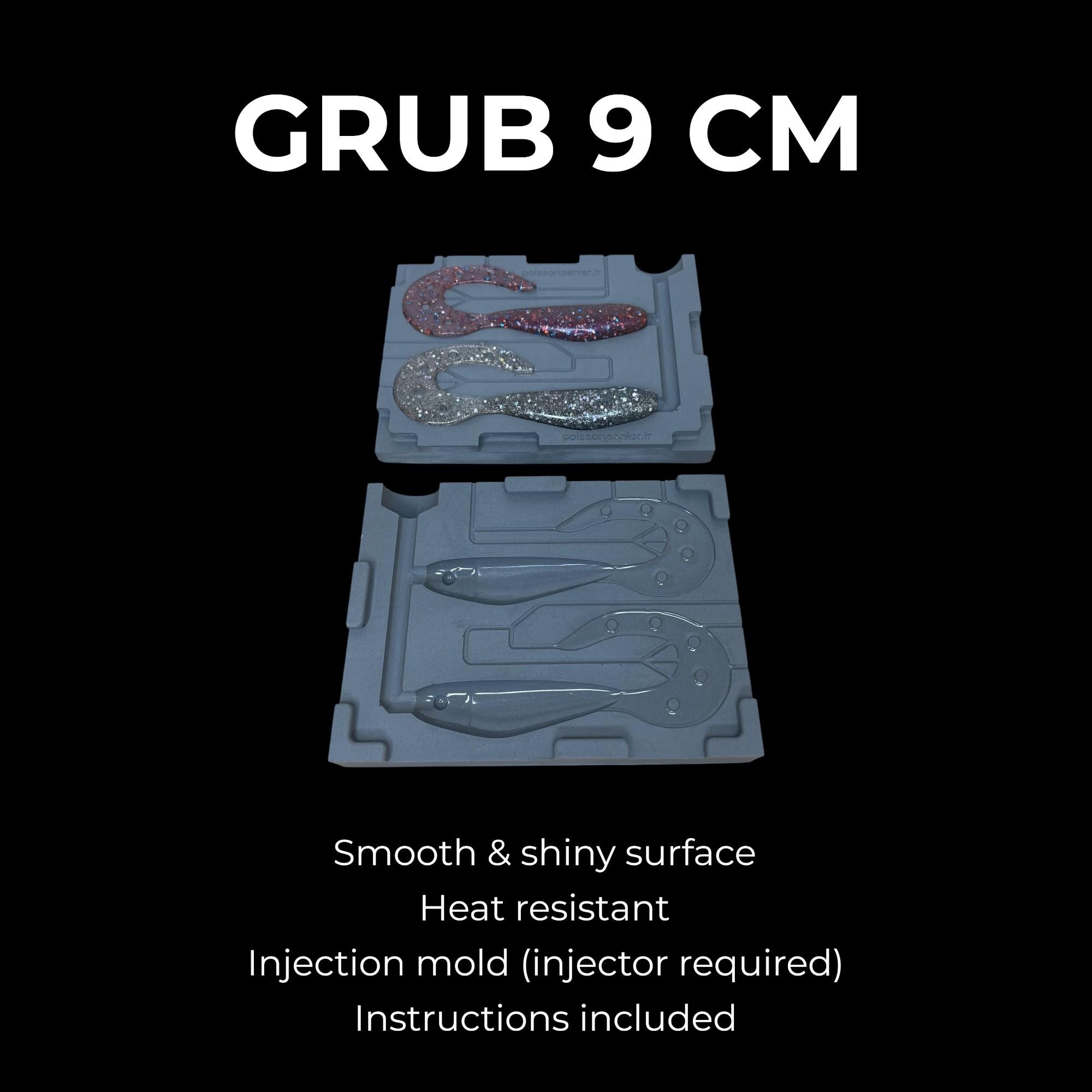 Moule Pour Leurres Souples Grub 12 Cm, DIY Pêche Carnassiers, Moldforfishing, Neuf
