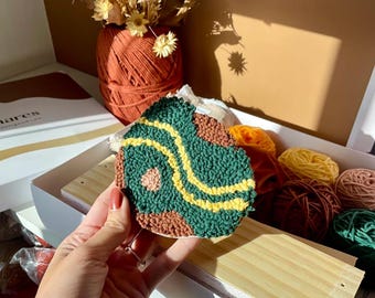 Punch needle KIT | Beginner's Mug rug