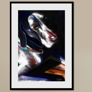 Weimaraner love, Dog Digital Art Print, Elegant Canine Wall Decor, Animal Portrait Poster, Pet Lover Gift, Home Decoration Artwork